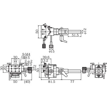 支柱屈折機構式ステージ(二軸) ミラック光学