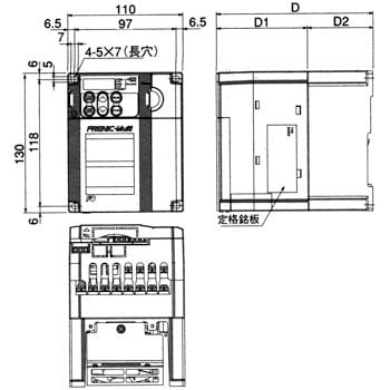 低騒音高性能コンパクト形インバーターFRN-11シリーズ