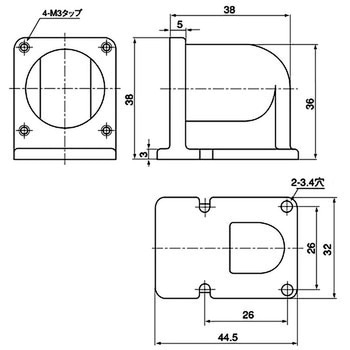 NJCシリーズJIS規格中型メタルコネクタ L型台座 七星科学研究所