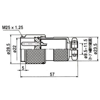 NCS-255-Ad NCSシリーズ汎用大型メタルコネクタ 中継アダプタ 1個 七星