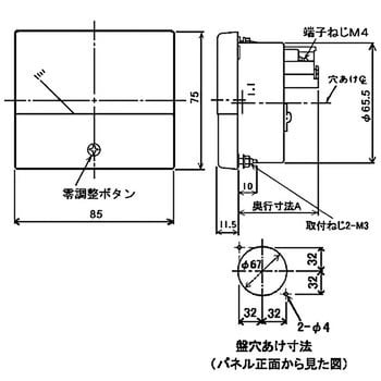 交流電流計 角形計器 Y-2Nシリーズ 三菱電機 指示電気計器 【通販モノタロウ】