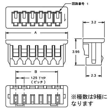 電線対基板用コネクタ  PicoBlade 1.25mmピッチ ハウジング 51021 日本モレックス(molex)