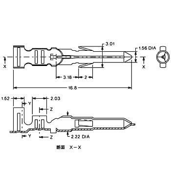 1560TL 中継用コネクタ 3.68mmピッチ 1625ミニチュアターミナル 1