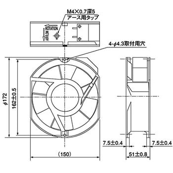 109S301 ACファンモータ 1台 山洋電気 【通販サイトMonotaRO】