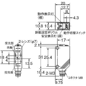 E3Z-LS66 小型アンプ内蔵形 光電センサ(距離設定形) E3Z-LS 1個