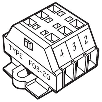 オムロン オムロン(OMRON) F03-20 (10個のセット品) 接続端子台