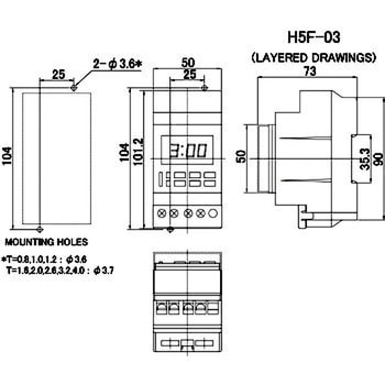 H5F-KA デジタル・デイリータイムスイッチ H5F 1個 オムロン(omron