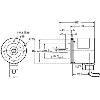 ロータリエンコーダ アブソリュート形 E6F-A オムロン(omron) 【通販