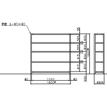 TK6645-5 軽量ラック 120kg 1台 モノタロウ 【通販サイトMonotaRO】