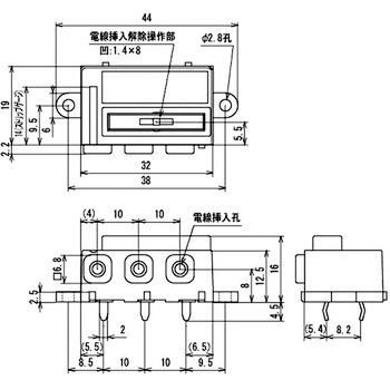 スクリューレス端子台 プリント基板用 ML-860 サトーパーツ