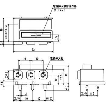 スクリューレス端子台 プリント基板用 ML-860 サトーパーツ