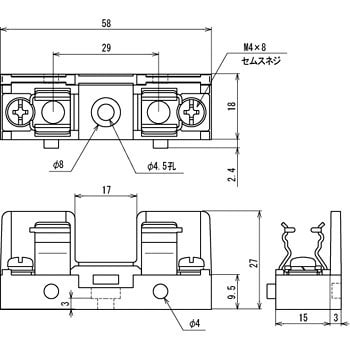 F-66-BD ヒューズホルダー 横型連結式 1個 サトーパーツ 【通販サイト