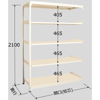 軽中量ラック 耐荷重150kgタイプ 連結 間口1500×奥行450×高さ1500mm 4