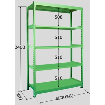 中量ラック 500kg MMタイプ 扶桑金属工業 軽・中量棚本体(単体) 【通販