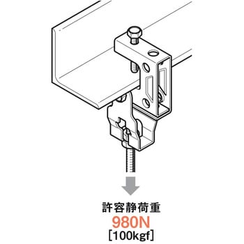 HB1-W3 吊ボルト支持金具 1個 ネグロス電工 【通販モノタロウ】