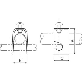 PL31-W3 電線管支持金具吊ボルト丸鋼用 1箱(20個) ネグロス電工 【通販