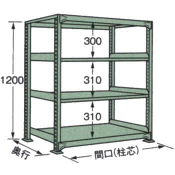 中軽量棚MEF型 200kg(グリーン)