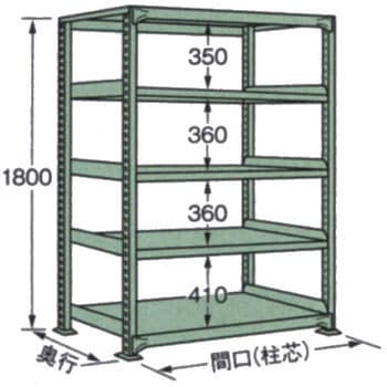 中軽量棚MEF型 200kg(グリーン)