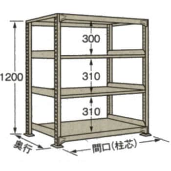 中軽量棚MEWF型200kg(アイボリー) サカエ 軽・中量棚本体(単体) 【通販