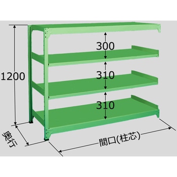 中軽量棚 ML型連結250kg サカエ