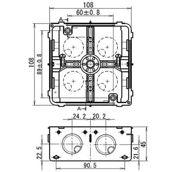 Cdo 4a 埋込四角アウトレットボックス 1個 未来工業 通販サイトmonotaro