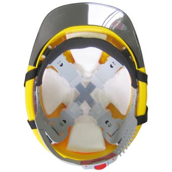 ひさし透明ヘルメット 通気孔付き(穴あき)タイプ (衝撃吸収ライナー付き) 東洋物産工業(旧トーヨーセフティー)