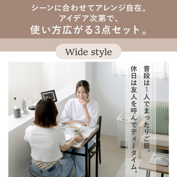 ダイニングテーブル チェア スツール セット 幅60 奥行40 高さ70 コンパクト 木製天板 スチール脚 Fika