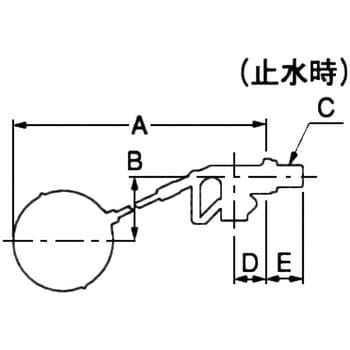 カクダイ 複式ボールタップ (ポリ玉) 6616-30-