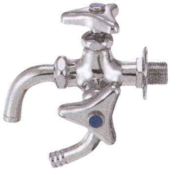 7041KK 万能ホーム双口水栓 13 カクダイ 44373183