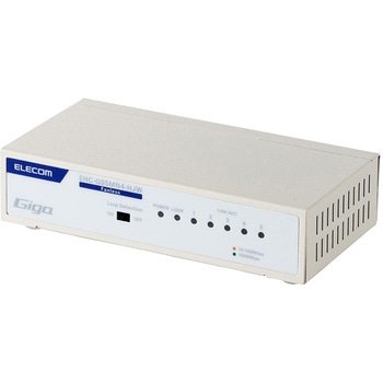 スイッチングハブ LANハブ 5ポート Giga対応 1000/100/10Mbps メタル筐体 マグネット 電源内蔵 ファンレス - エレコム