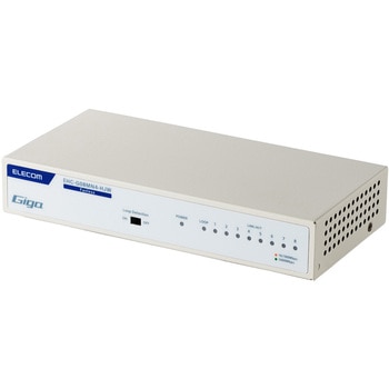 スイッチングハブ LANハブ 8ポート Giga対応 1000/100/10Mbps メタル筐体 マグネット 電源内蔵 ファンレス エレコム