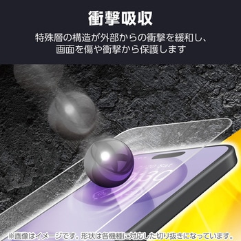 AQUOS sense9 SH-53E フィルム 高透明 衝撃吸収 抗菌 指紋防止 気泡防止 エレコム