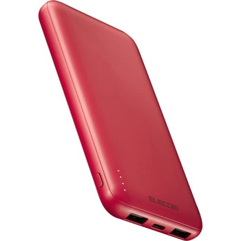 DE-C66-10000RD ���o�C���o�b�e���[ 10000mAh ��e�� ����(Type-C�~1 micro-B�~1) �o��(Type-C�~1 USB-A�~2) �P�[�u���t�� �G���R�� 08766531