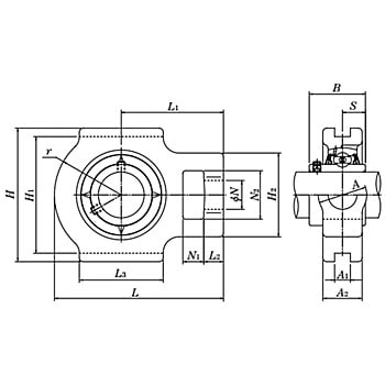 UCT206D1 テークアップ形ユニット給油式 1個 エヌティーエヌ(NTN