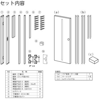 片開きドアセット・S1ドアタイプ ハイテクウッドプラス