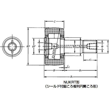 カムフォロアスタッド形トラックローラNUKRVT形 NTN(エヌティーエヌ)