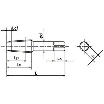 管用テーパタップ(英式) 難削材用 短ねじ ロングシャンク CPM-LT-S-TPT