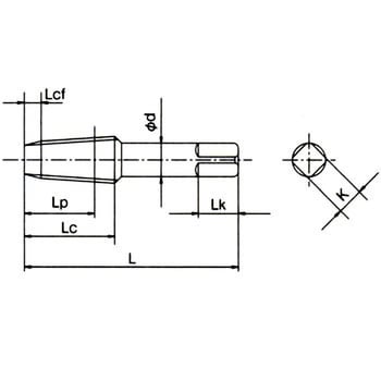 CPM-S-TPT 2.5P 2 PT1/8-28 管用テーパタップ(英式) 難削材用 短ねじ