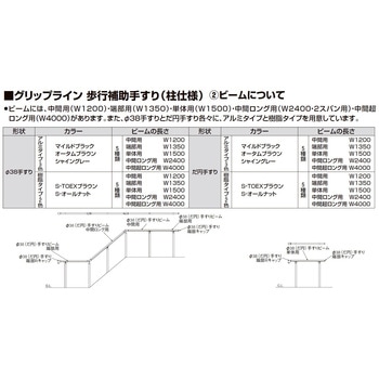 歩行補助手すり グリップライン 柱 トステム(LIXIL)