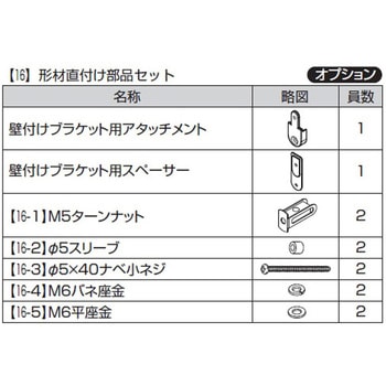 歩行補助手すり グリップライン オプション 形材直付け部品セット トステム(LIXIL)