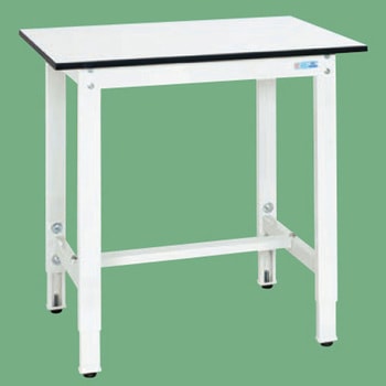 軽量高さ調整作業台 抗菌パールホワイト(TKK8/200kg/ポリエステル天板/H800～1000) サカエ