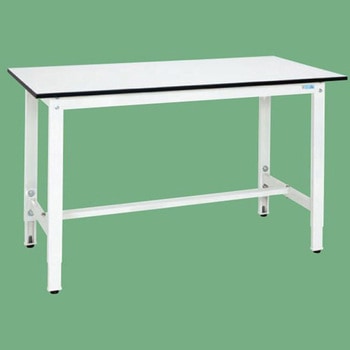 軽量高さ調整作業台 抗菌パールホワイト(TKK8/200kg/ポリエステル天板/H800～1000) サカエ