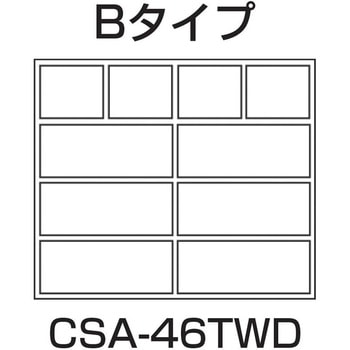 CSワゴン透明ボックス付(CSAタイプ/耐荷重90kg) サカエ