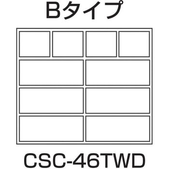 CSワゴン透明ボックス付(CSCタイプ/耐荷重90kg) サカエ
