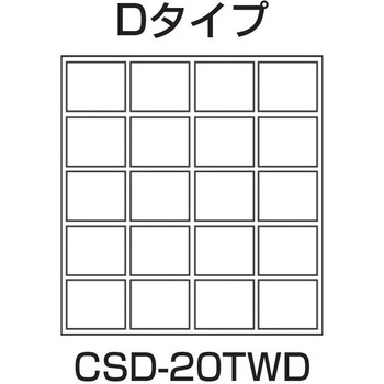 CSワゴン透明ボックス付(CSDタイプ/耐荷重130kg) サカエ