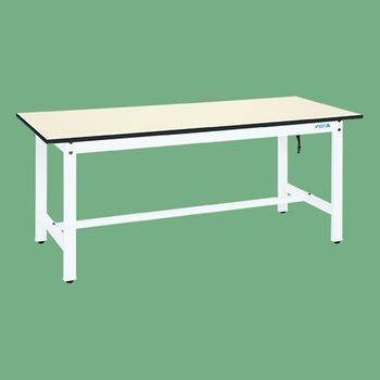 帯電防止マット張作業台 抗菌パールホワイト (DSK/耐荷重350kg/H740/固定式) サカエ