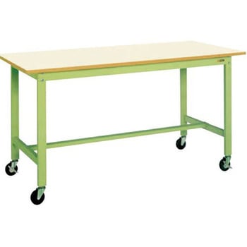 軽量作業台(KHタイプ/200kg/ポリエステル天板/H900/キャスター付) サカエ