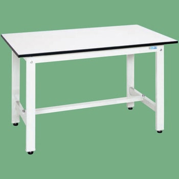 軽量作業台 抗菌パールホワイト(KK/350kg/ポリエステル天板/H740) サカエ