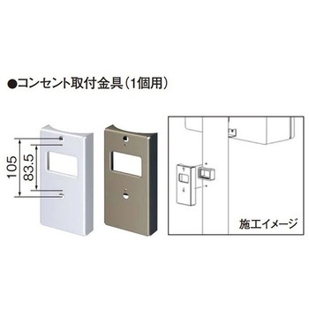 スッキリポール スマートタイプ(電源コンセント対応)用 コンセント取付金具(1個用) Panasonic(パナソニック)