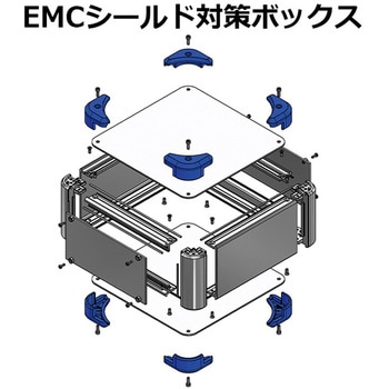 コーナーガード付EMCシールドケース AUGEシリーズ タカチ電機工業